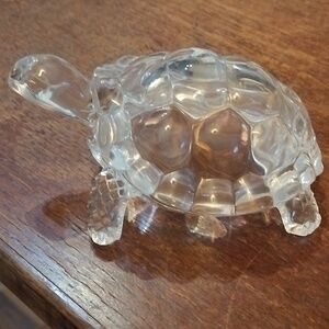 Vintage Cristal d’ Arques Lead Crystal Glass Sculpture Turtle Figurine 817S5